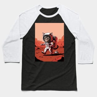 Astronaut cat on mars Baseball T-Shirt
